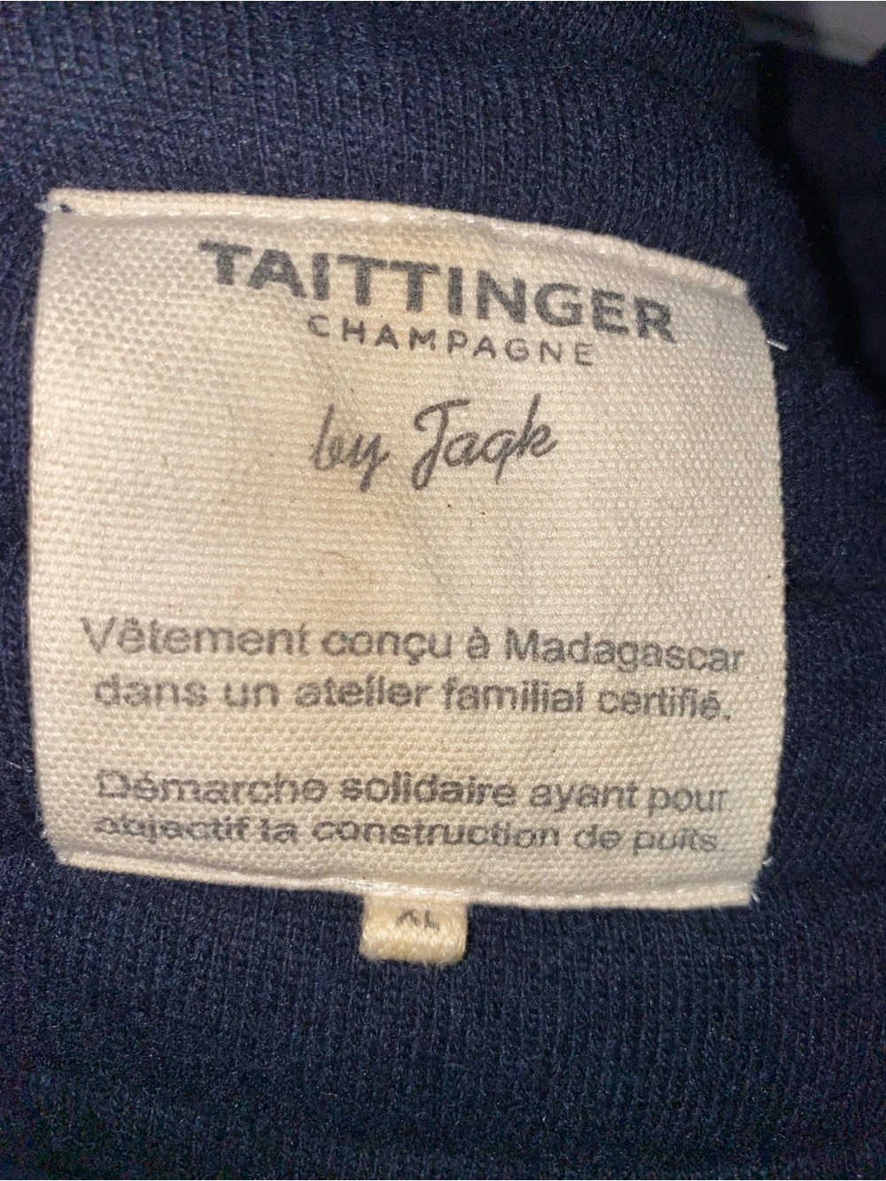 "By Jaqk" Taittinger Champagne Quilted Gilet Vest Navy Blue Unisex - Picture 7 of 8